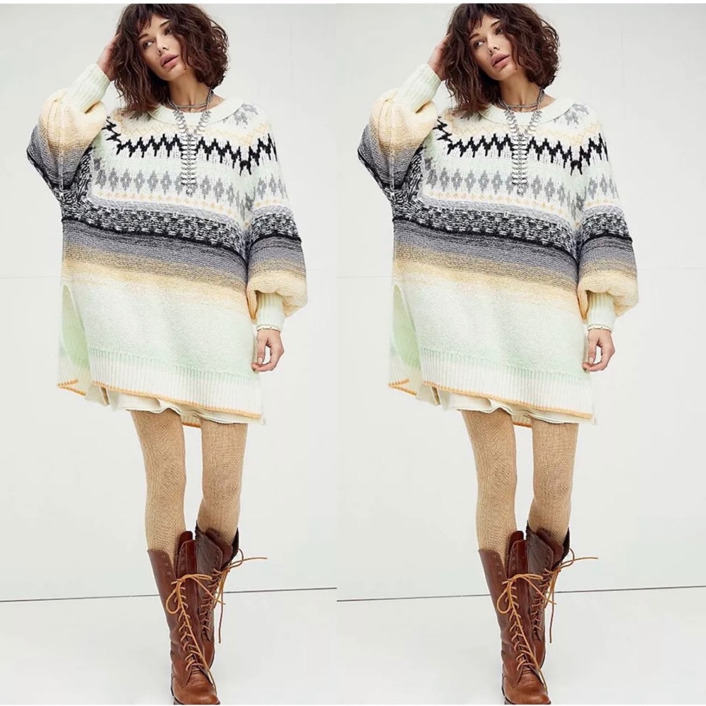 New Free People Frozen Forrest Tunic Knit Sweater🛑Notforsale🛑 - Picture 1 of 4